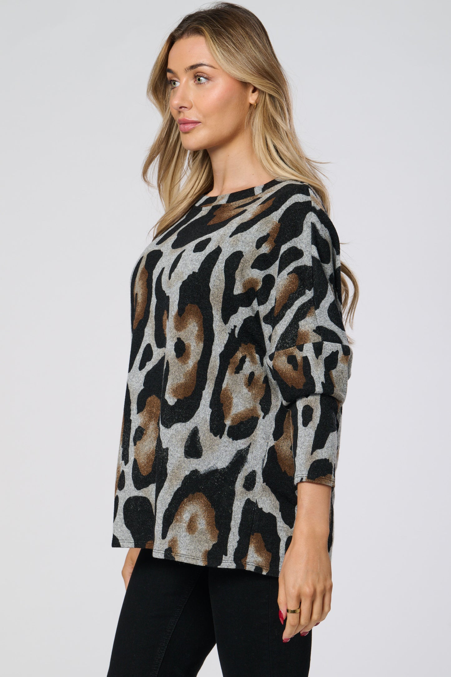 Soft Touch Animal Printed Loose Fit Top