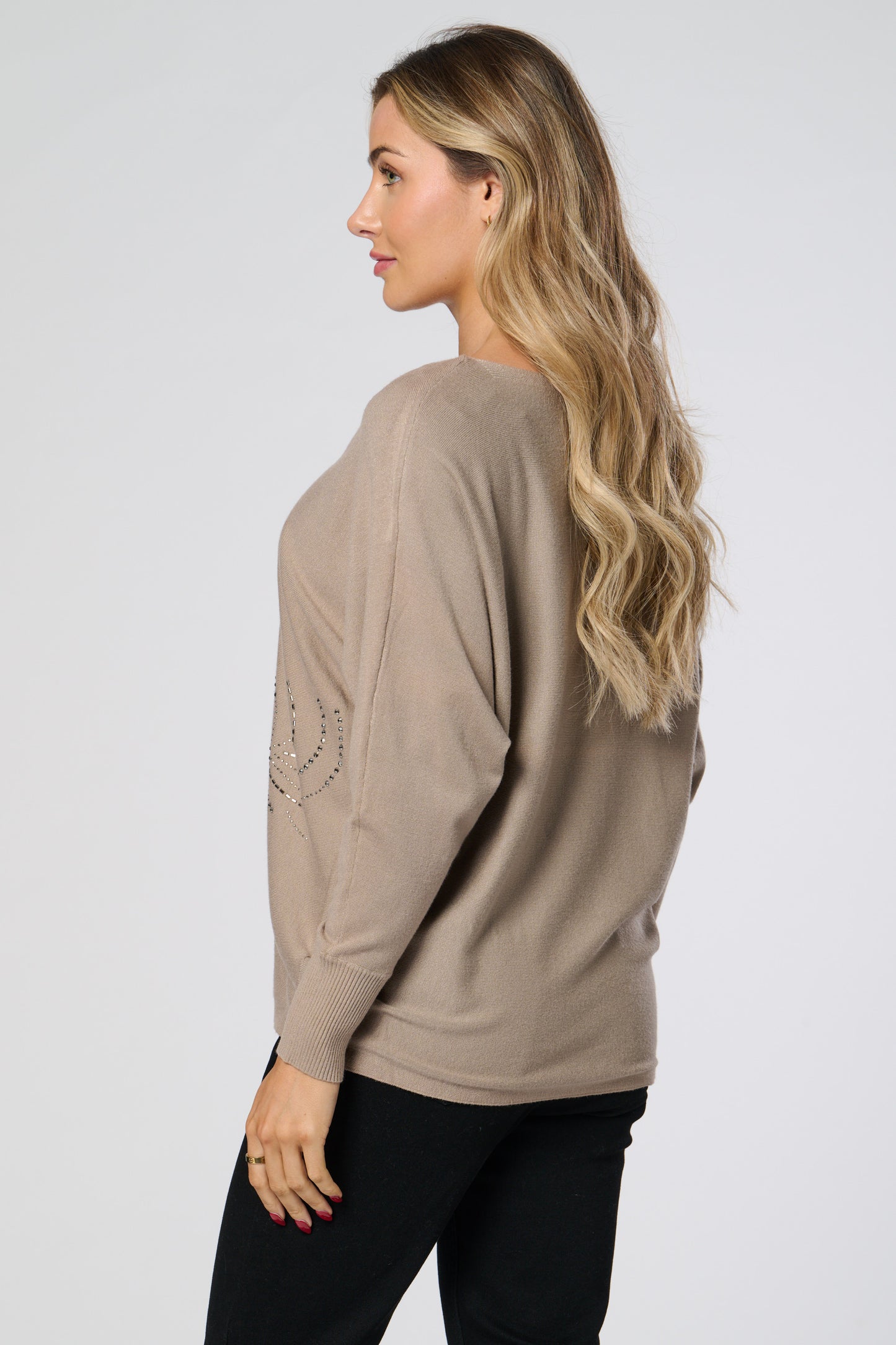 Diamante Embellished Knitted Top