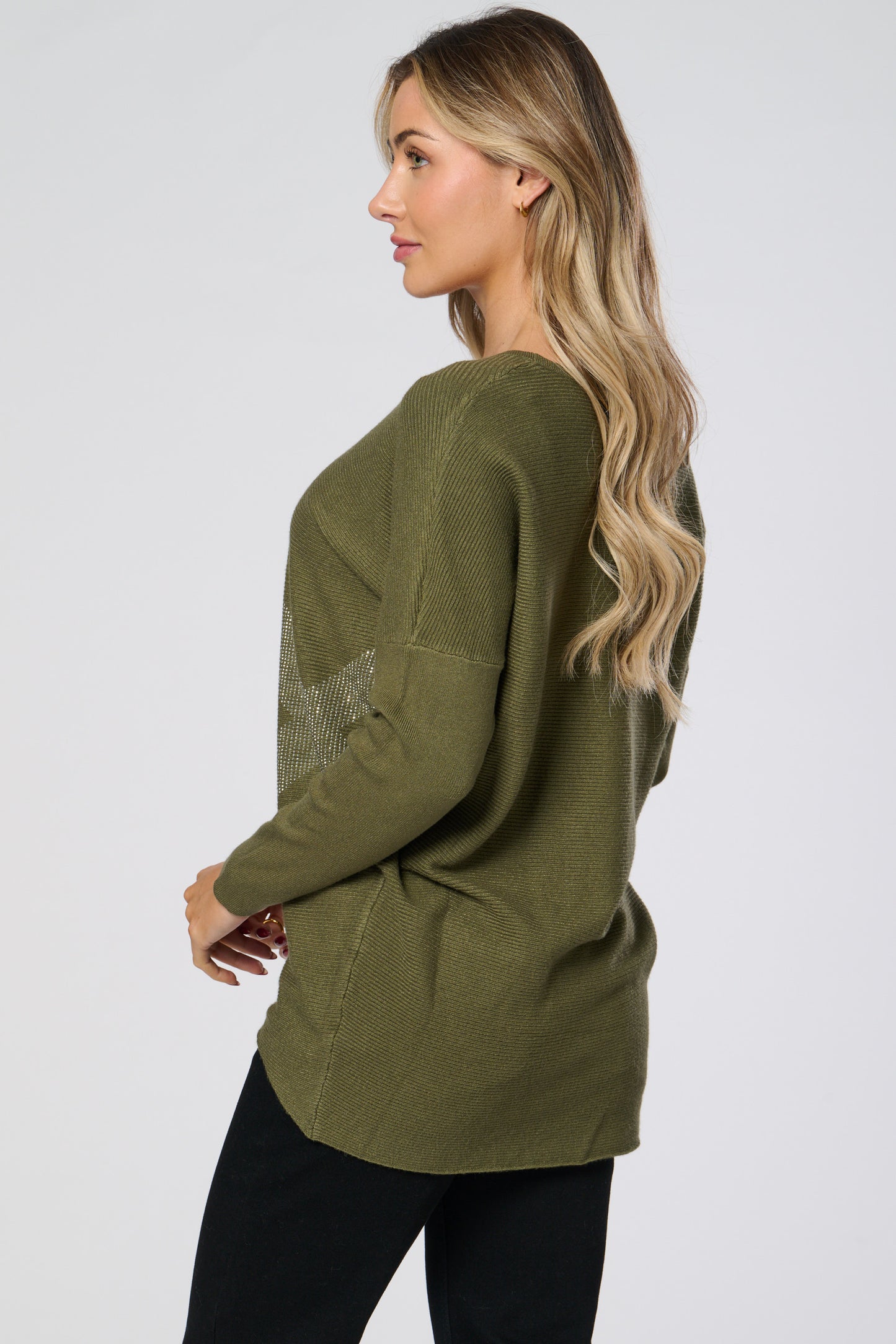 V-Neck Diamante Embellished Knitted Top