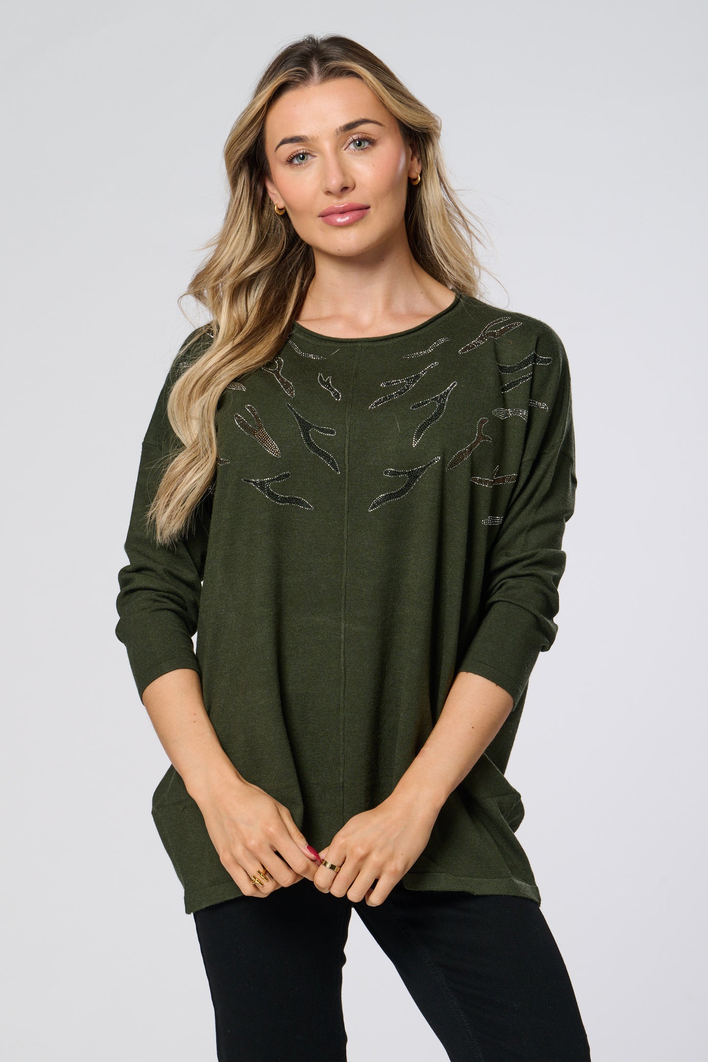 Embellished Knitted Top