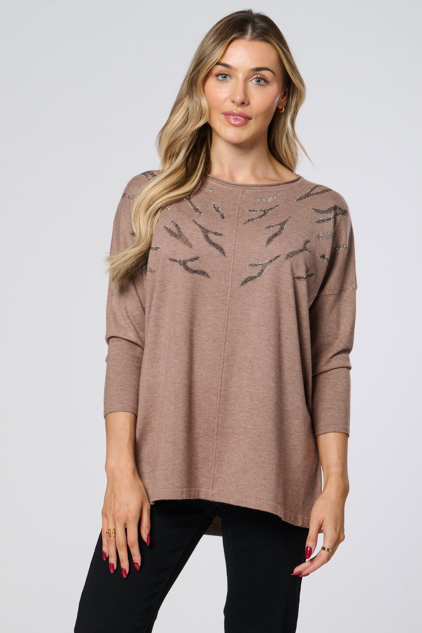 Embellished Knitted Top