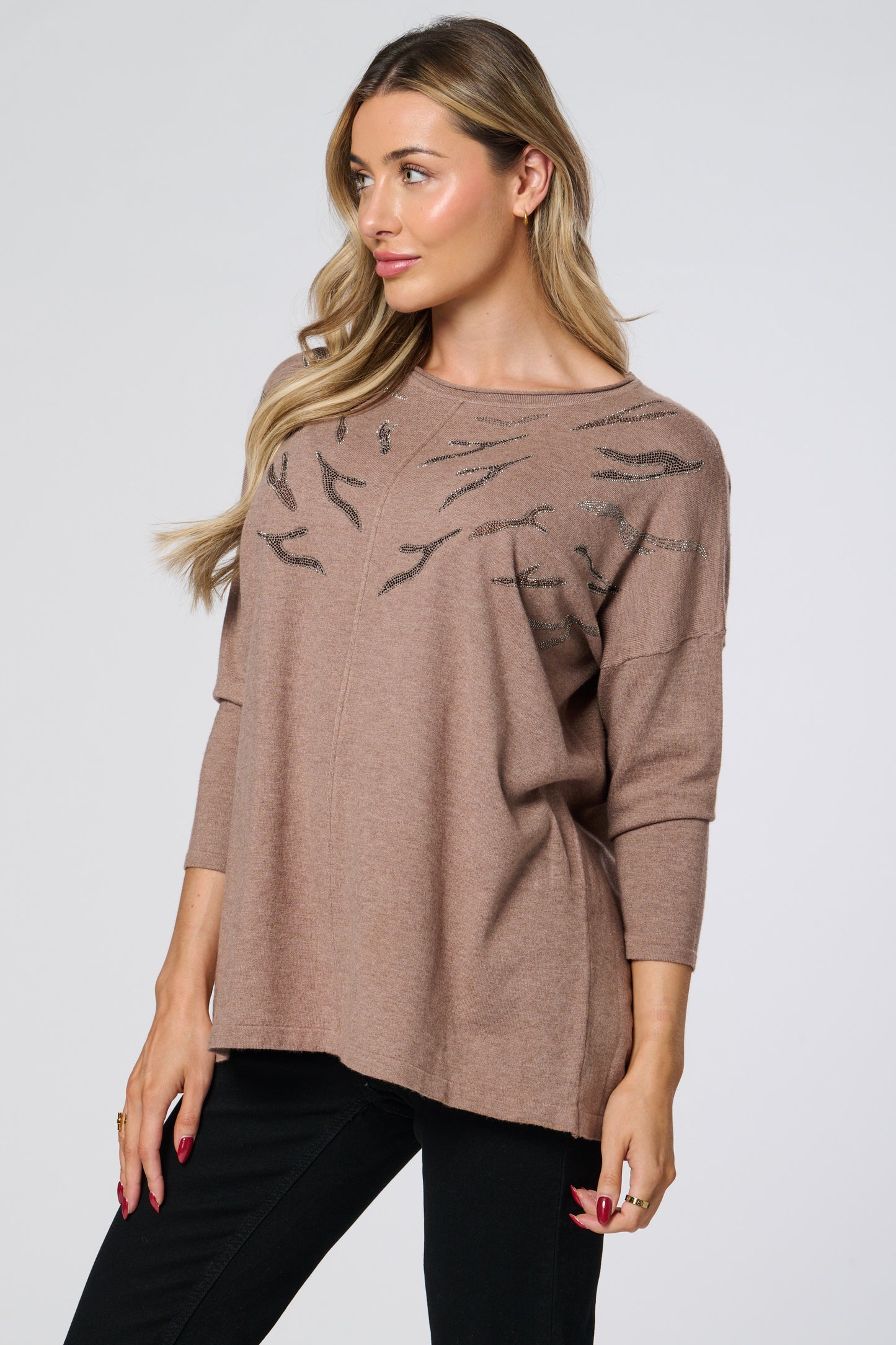 Embellished Knitted Top