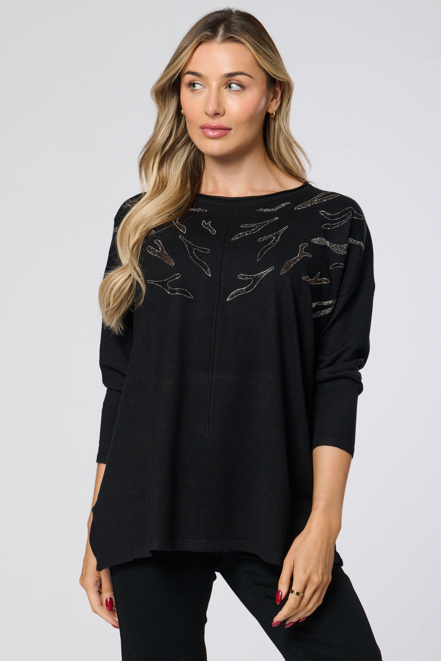Embellished Knitted Top