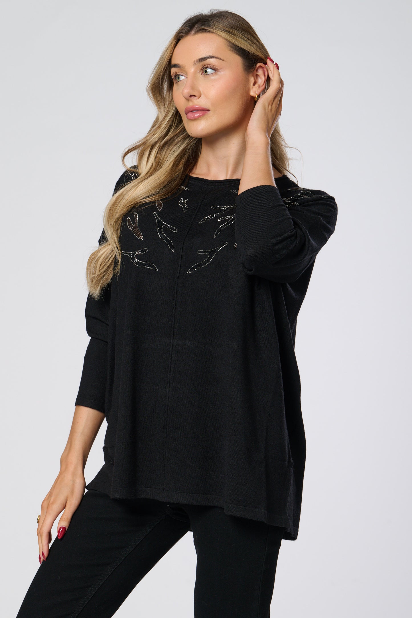 Embellished Knitted Top