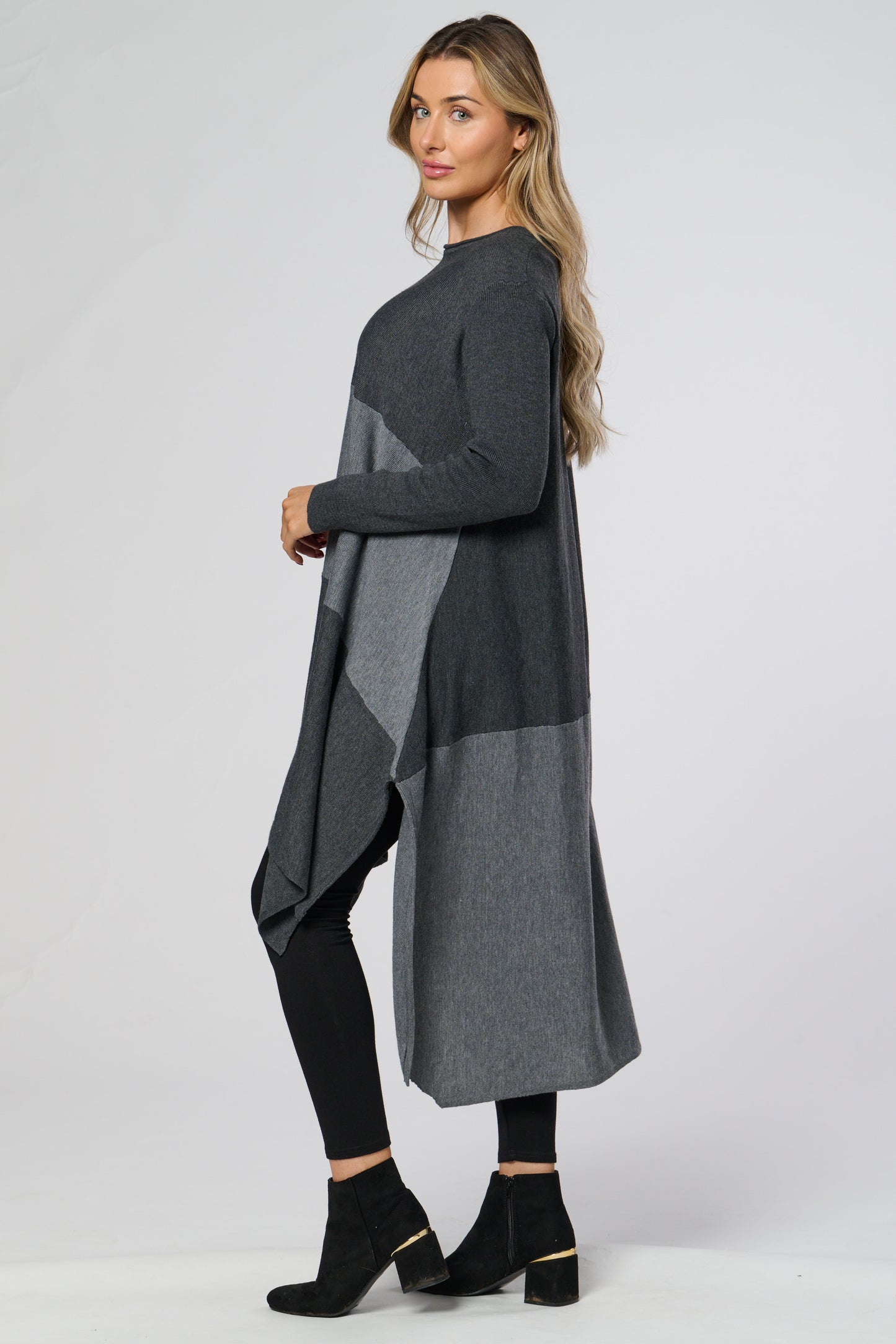 Long Block Stripe Knitted Dress