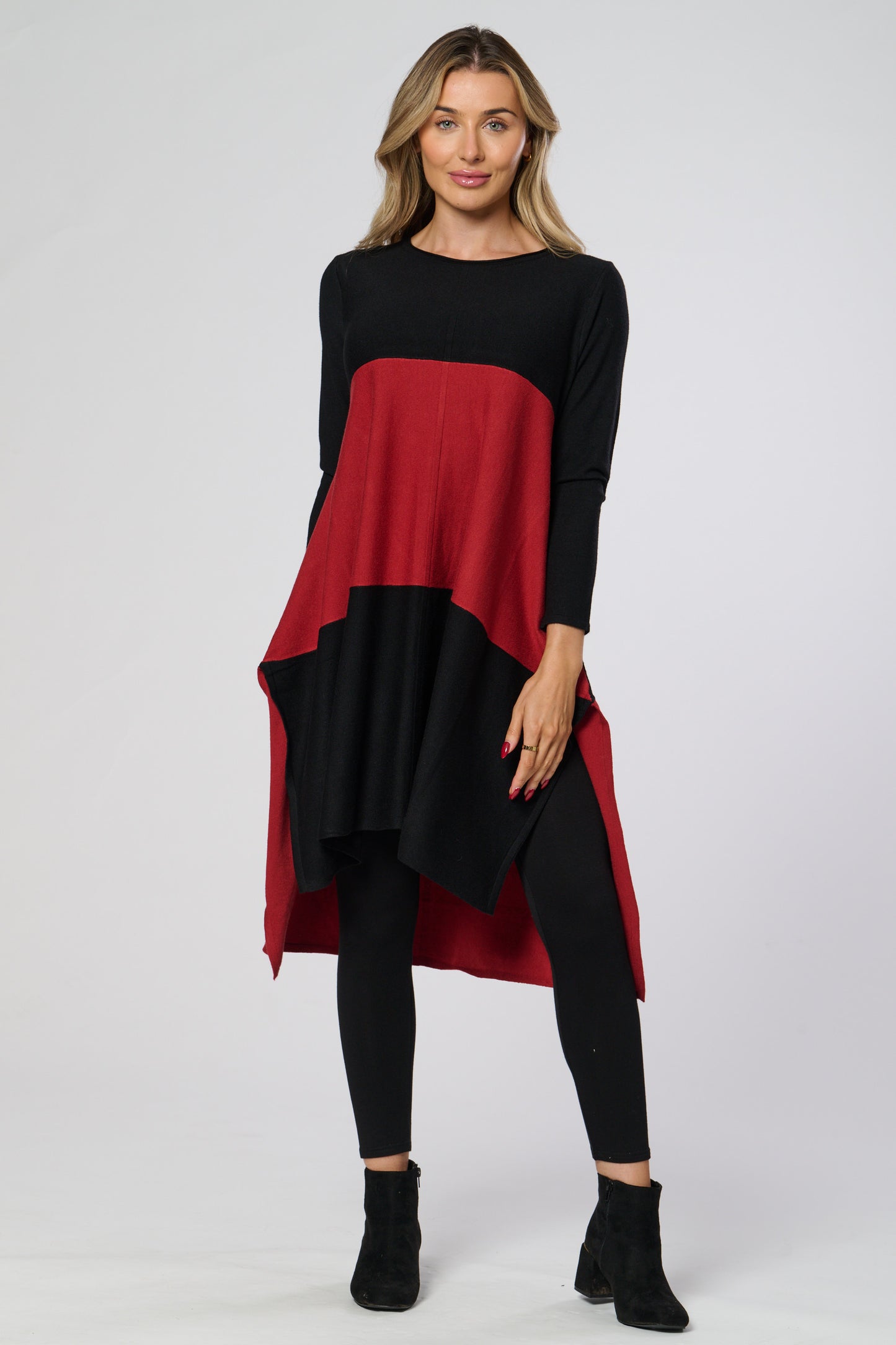 Long Block Stripe Knitted Dress