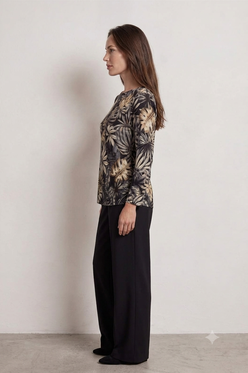 Folliage Print Long Sleeve Top £9.50