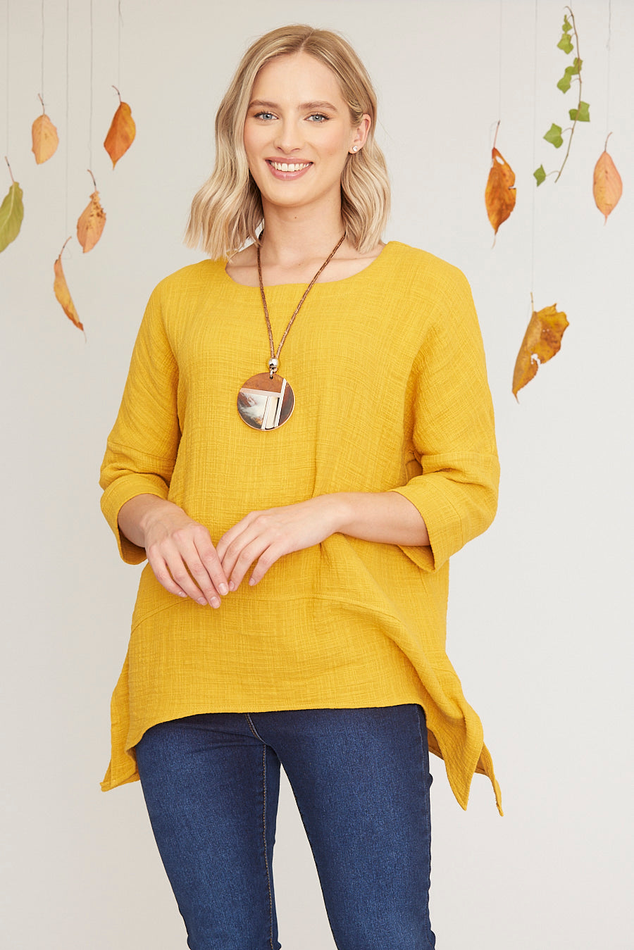 Soft Cotton Texture Multi-Panelled Top