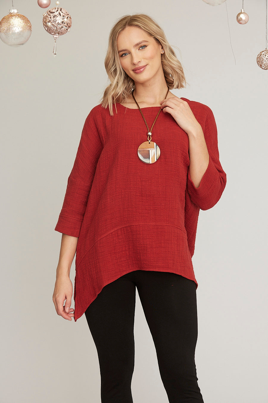 Soft Cotton Texture Multi-Panelled Top
