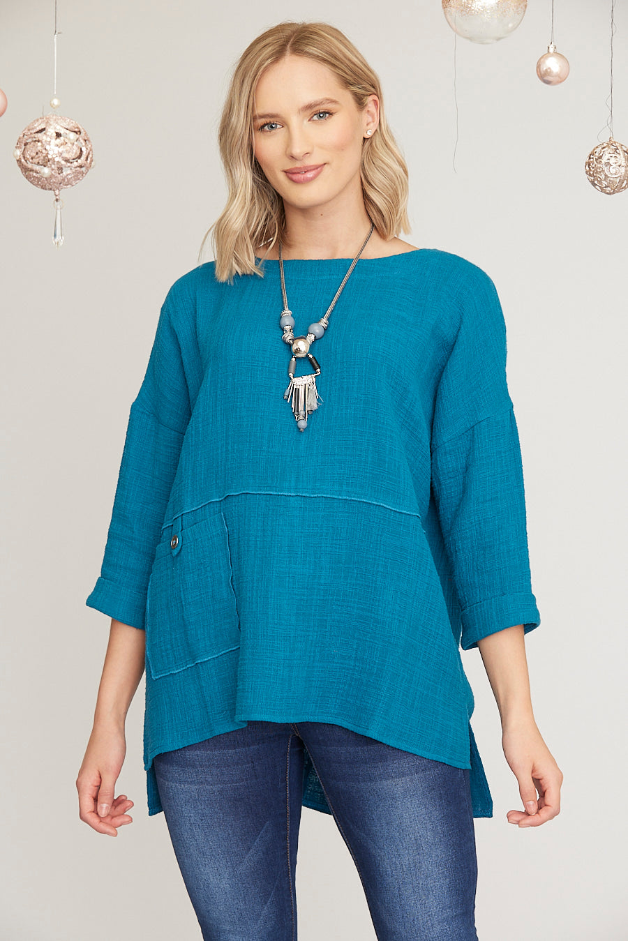 Soft Cotton Front Pocket Top