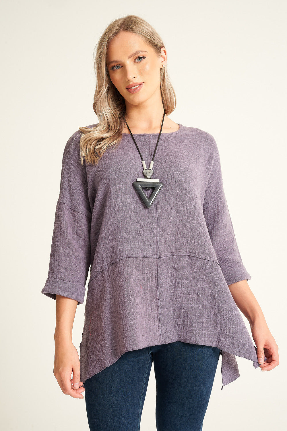 Loose Fit Multi-Panelled Cotton Top