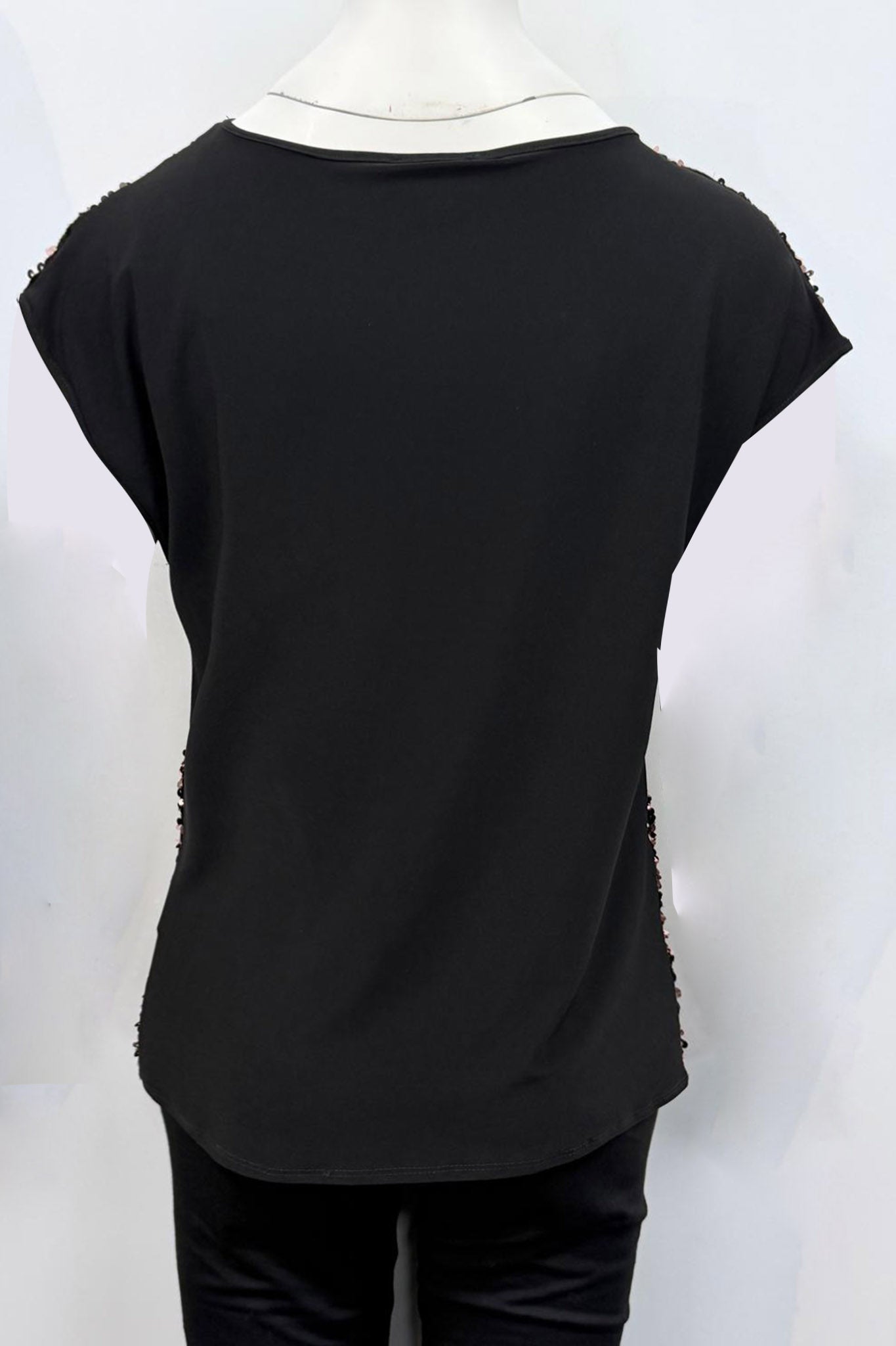 All Over Sequin Extended Shoulder Xmas Top