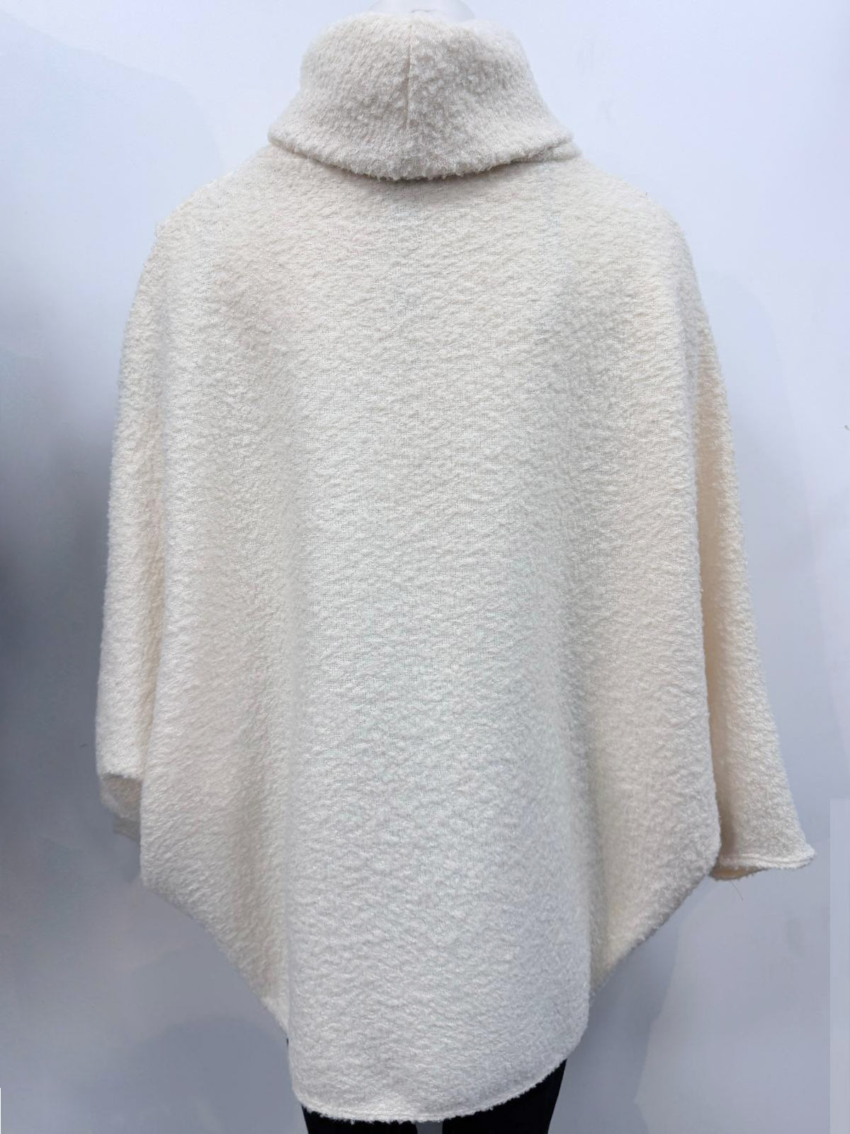 Cowl Neck Fleece Tulip Hem Cape Top