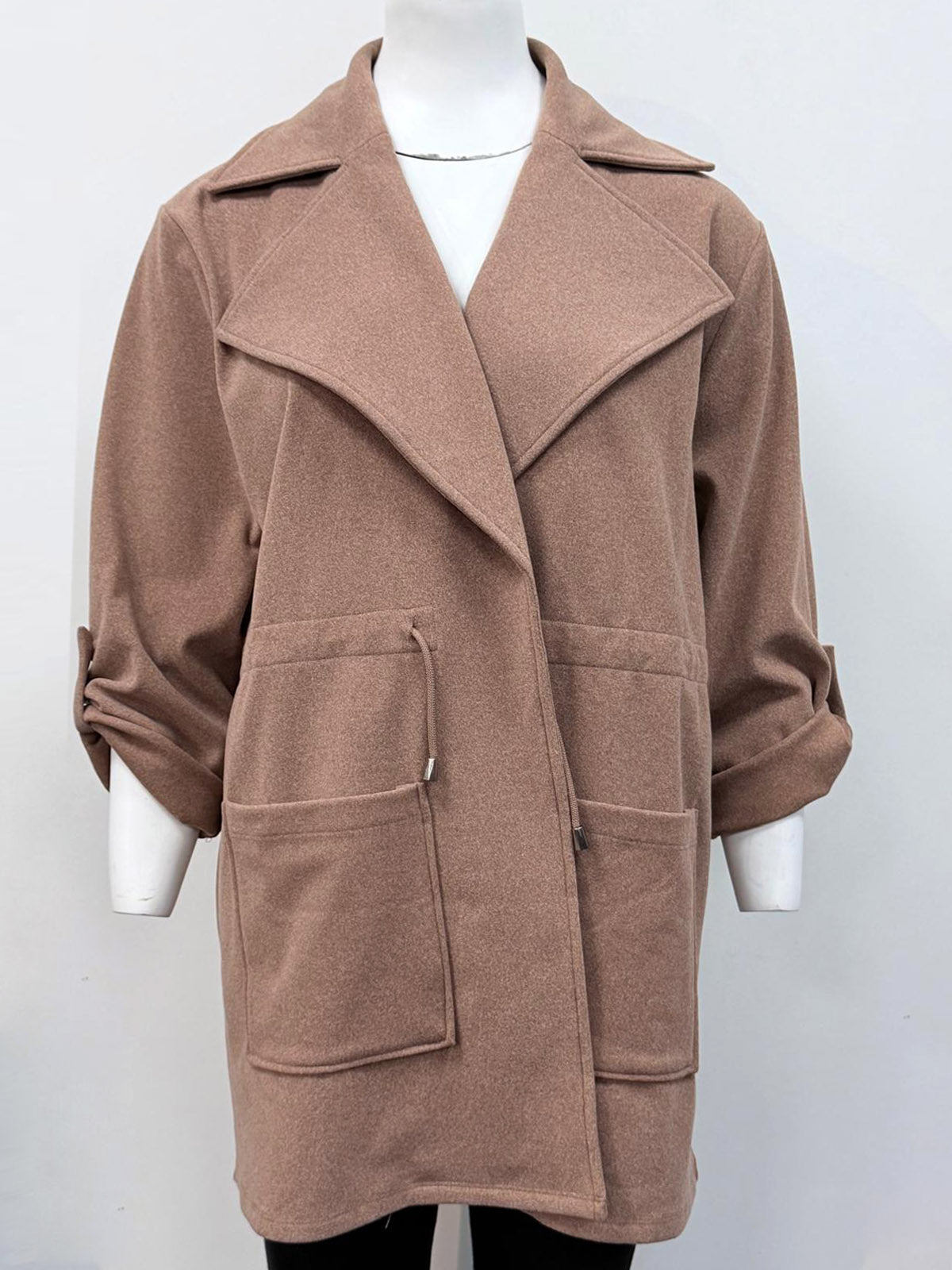 Drawcord Waist Large Pocket Jacket