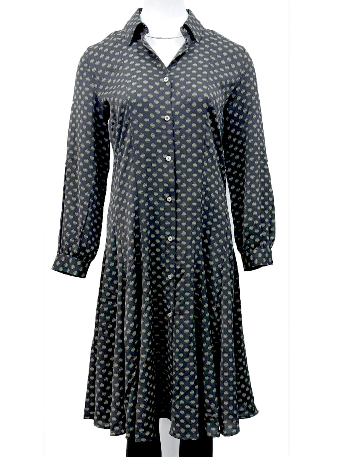 Spotted Multi-Panelled Shirt Dress
