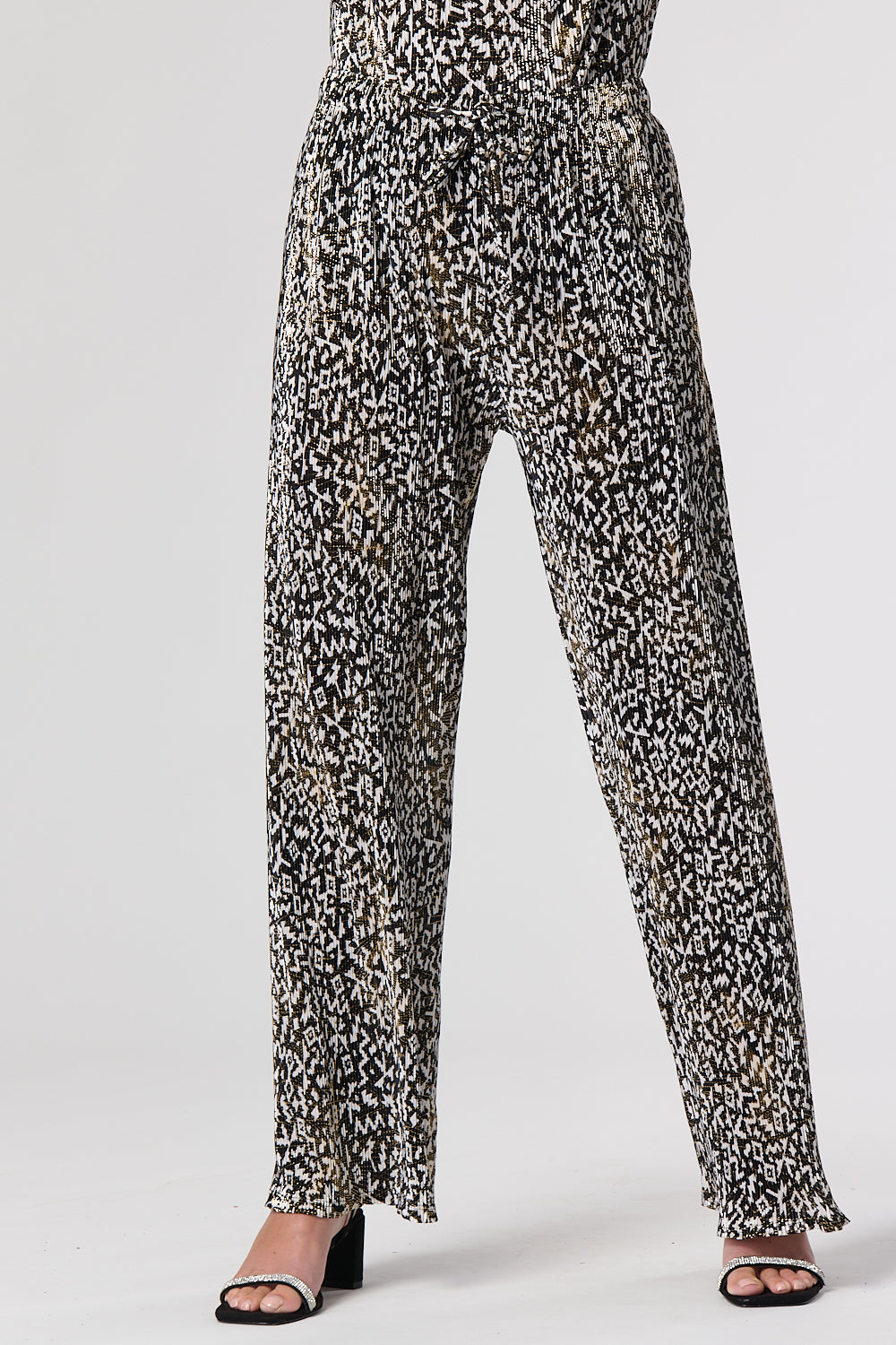 Golden Foil Pleated Trousers