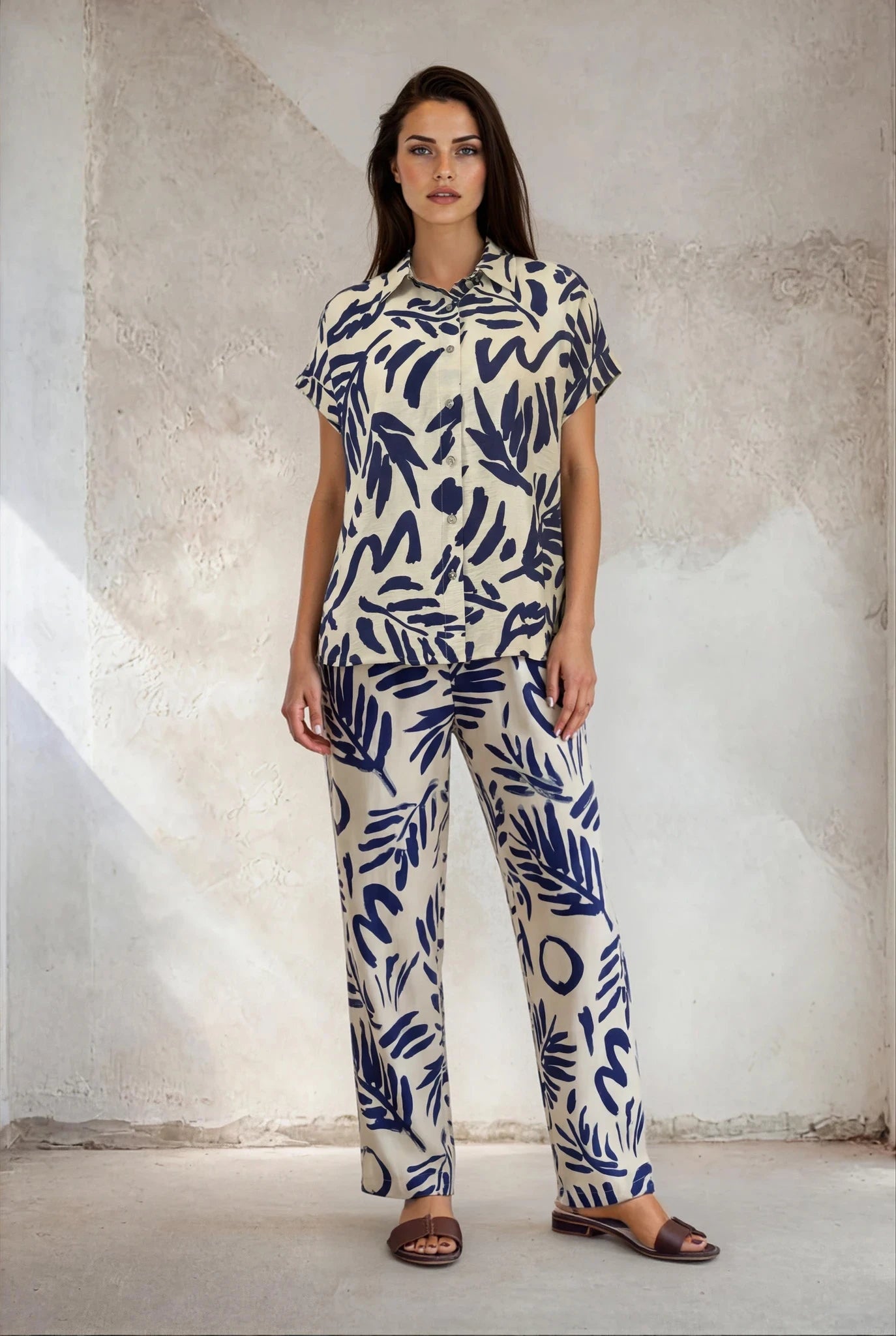 Leaf Printed Trouser