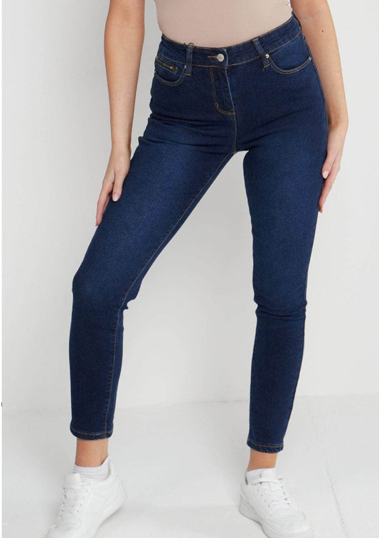 Comfort Stretch Tapered Mid-High Waist Jeans