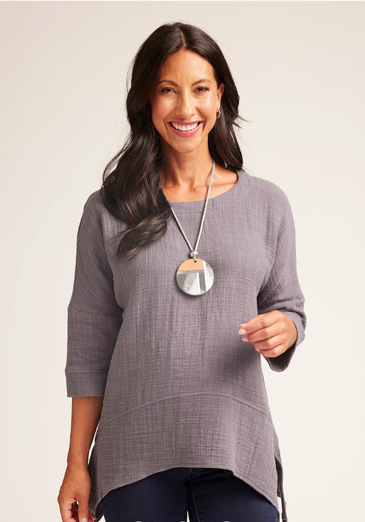 Soft Cotton Texture Multi-Panelled Top