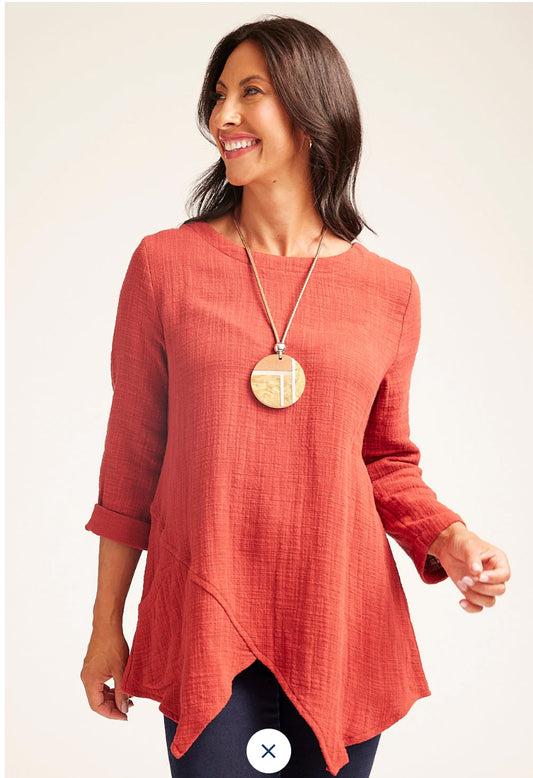 Multi-Panelled Asymmetrical Hem Top