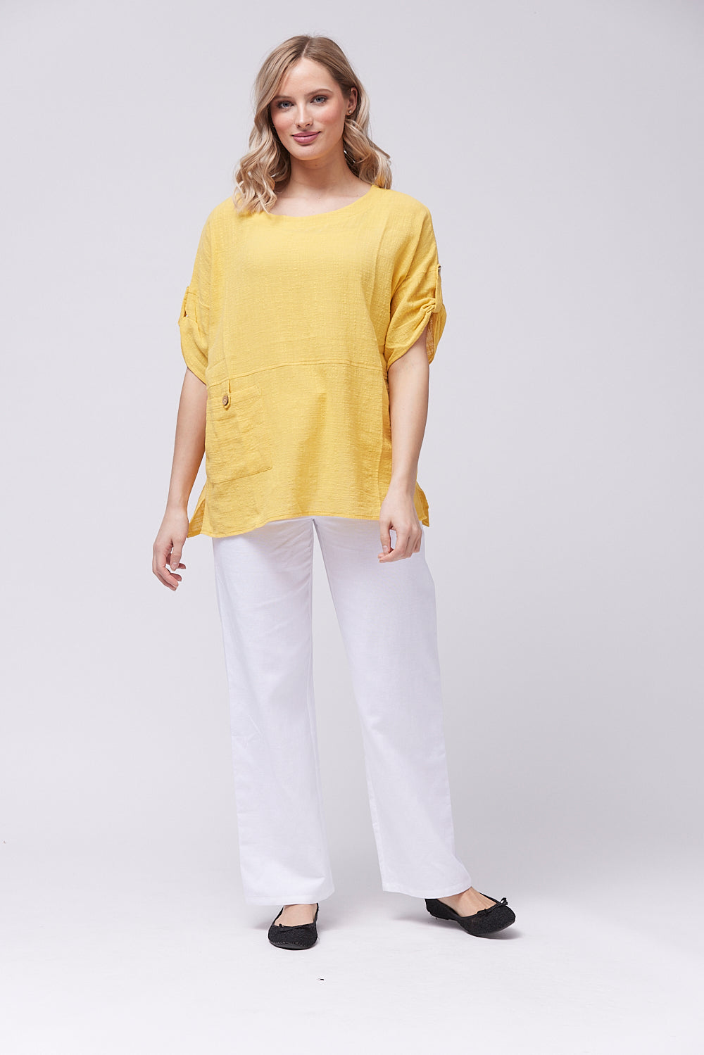7452-A Boxy Shape Top with loop Fastenings (Wholesale Pack Of 7) Pre-Order