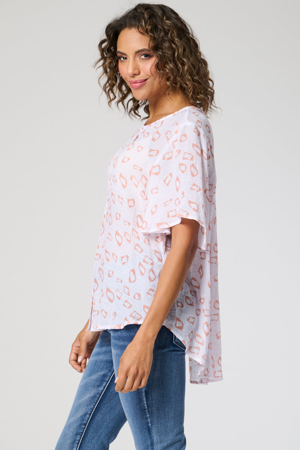 7565-A Angle Sleeve Top (Wholesale Pack Of 7) Pre-Order