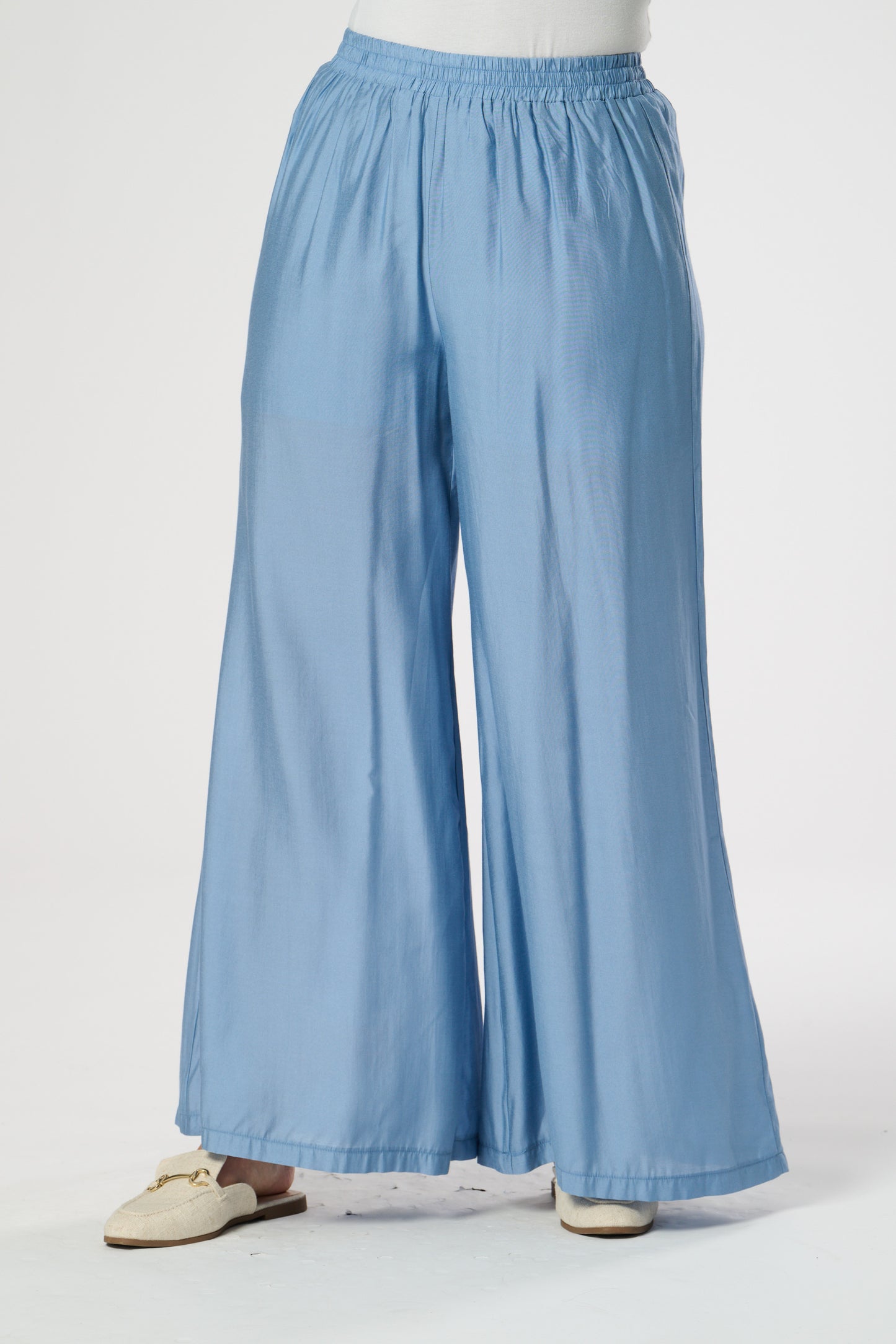 Silk Touch Wide Leg Trouser