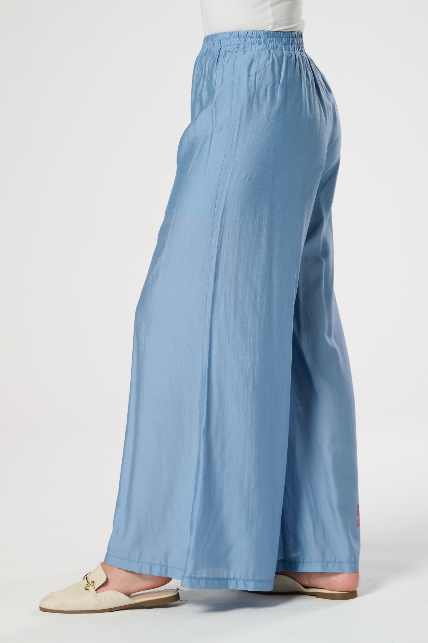 Silk Touch Wide Leg Trouser