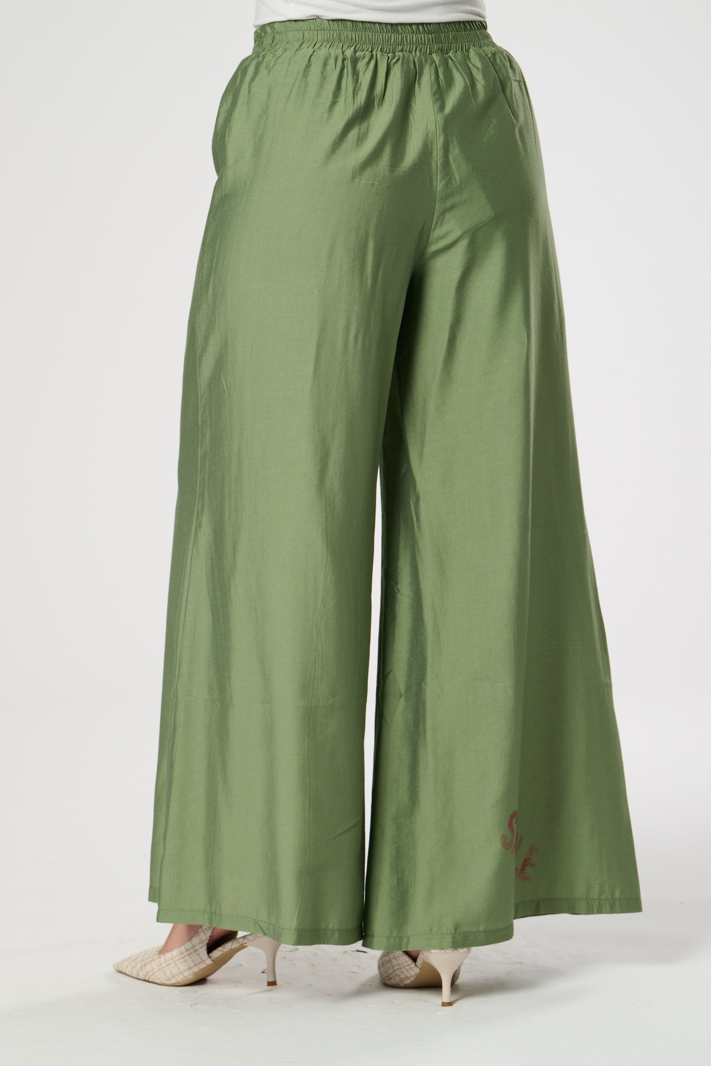 Silk Touch Wide Leg Trouser