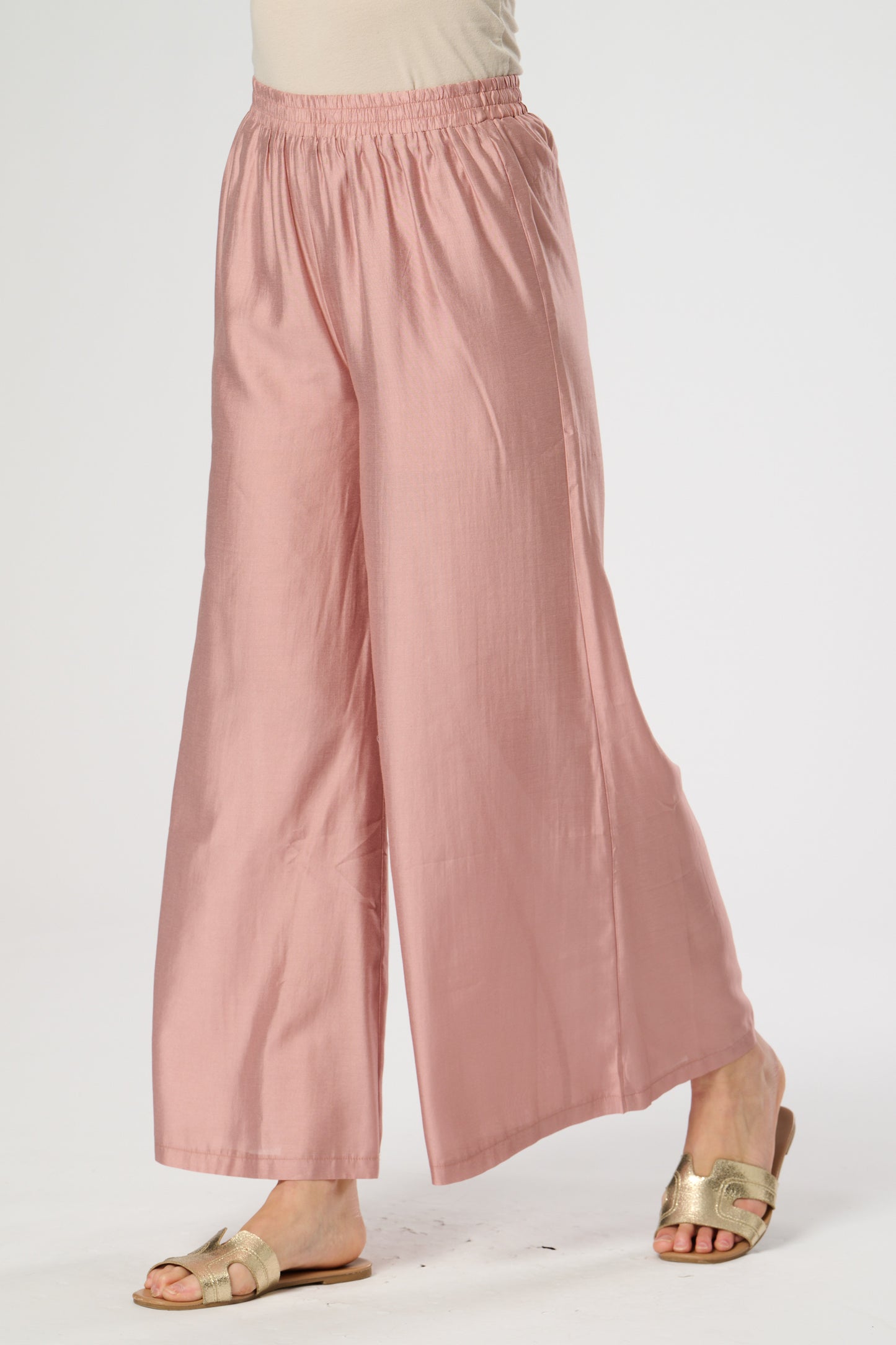 Silk Touch Wide Leg Trouser