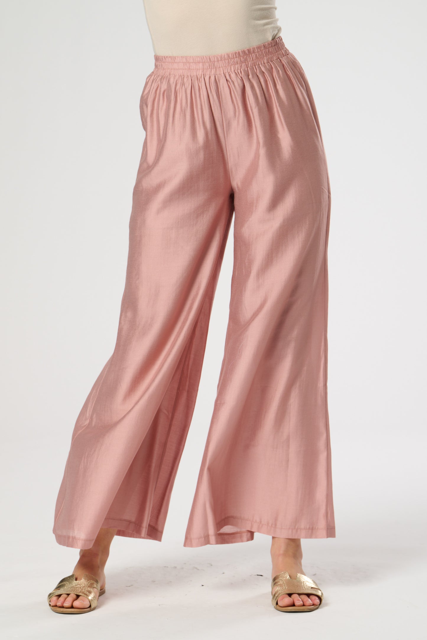 Silk Touch Wide Leg Trouser
