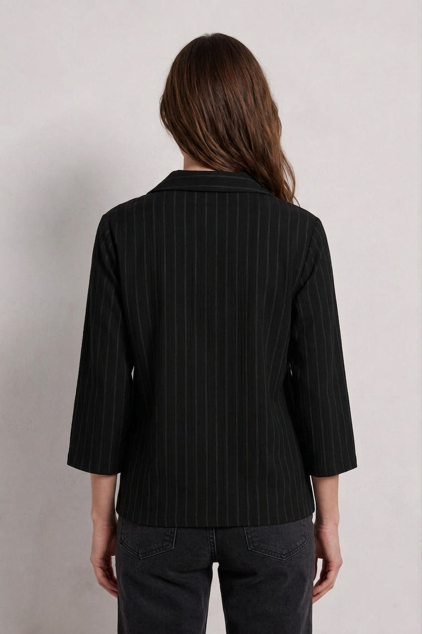 Pinstripe Notch Collar Blouse £7.95