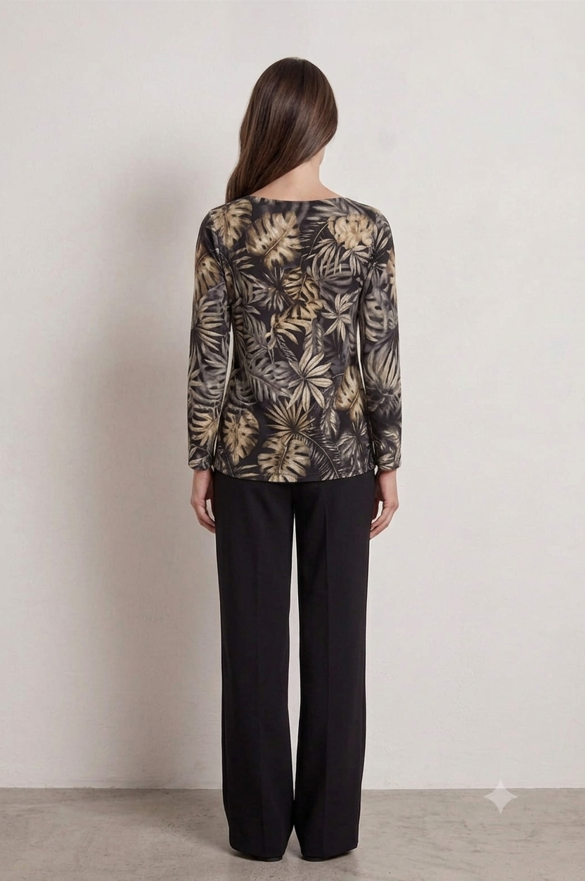 Folliage Print Long Sleeve Top £9.50