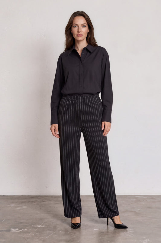 Pinstripe Soft Wide-Leg Trousers £8.50