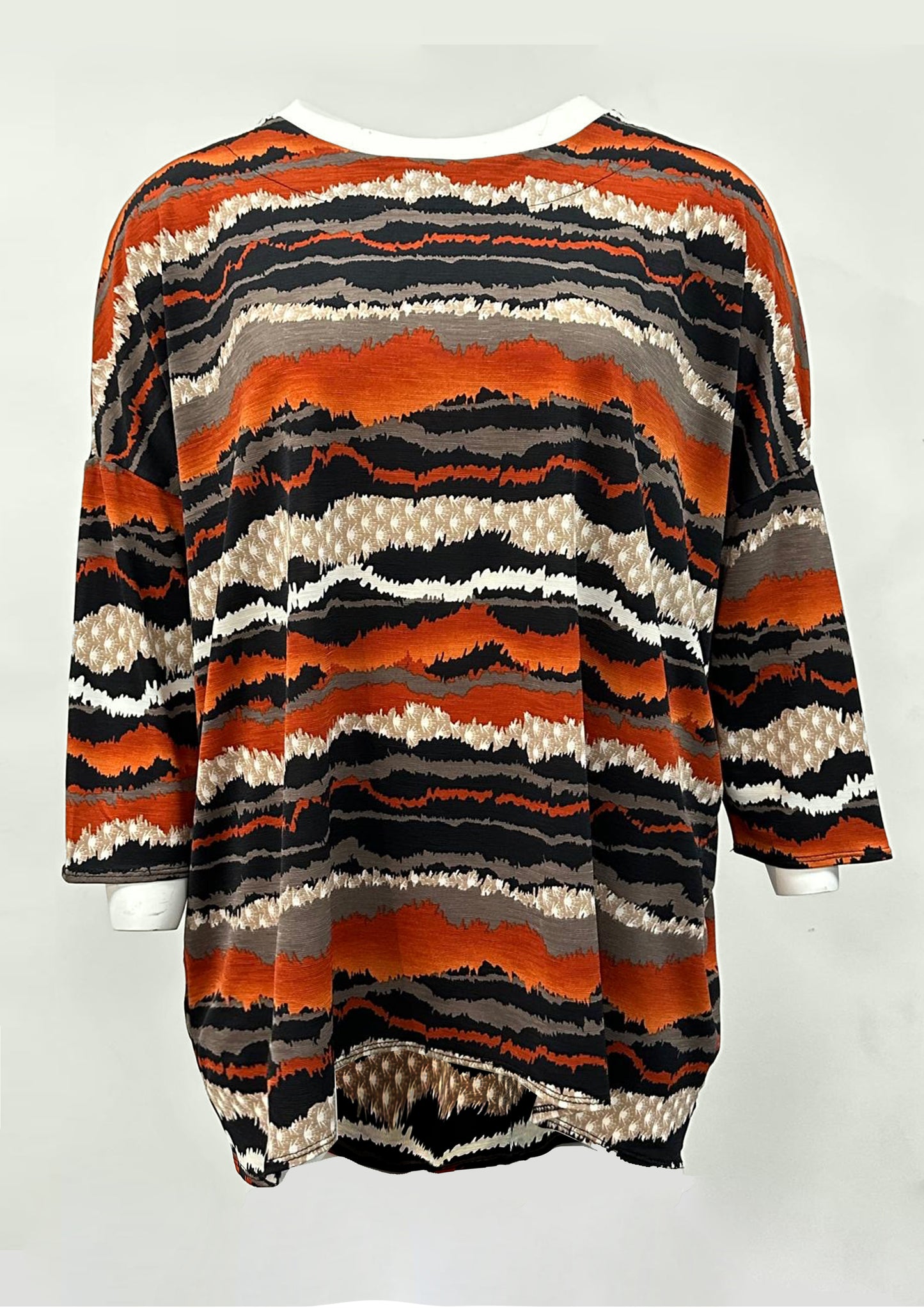 Rust Tie-Dye Loose Fit Top