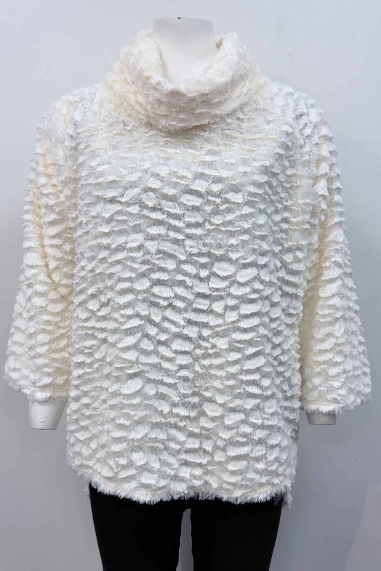 Textured Fleece Loose Fit Top