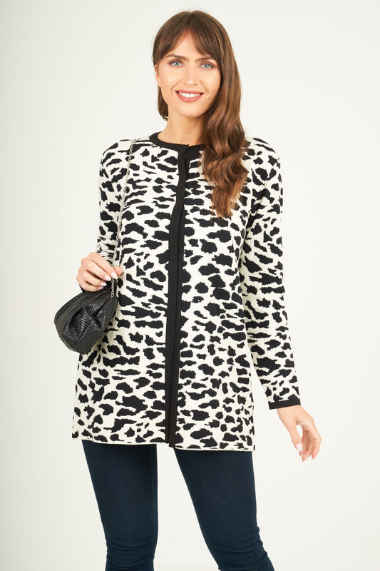 Long Sleeved Animal Knitted Cardigan