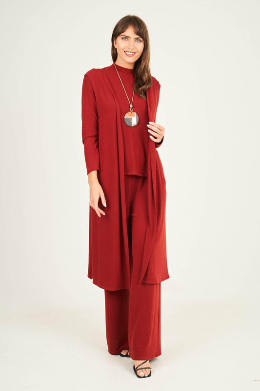 Soft Touch Sleeveless Long Jacket