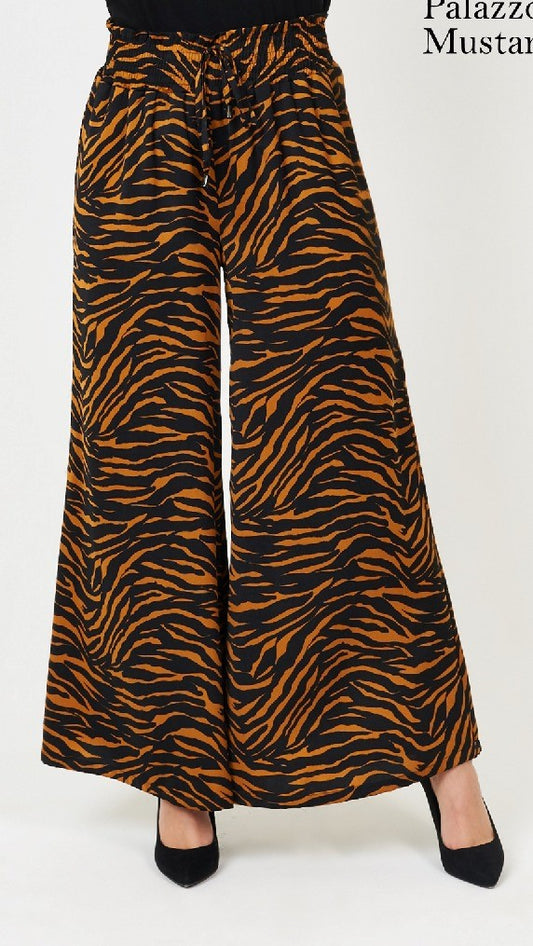 Animal Print Wide Leg Trouser