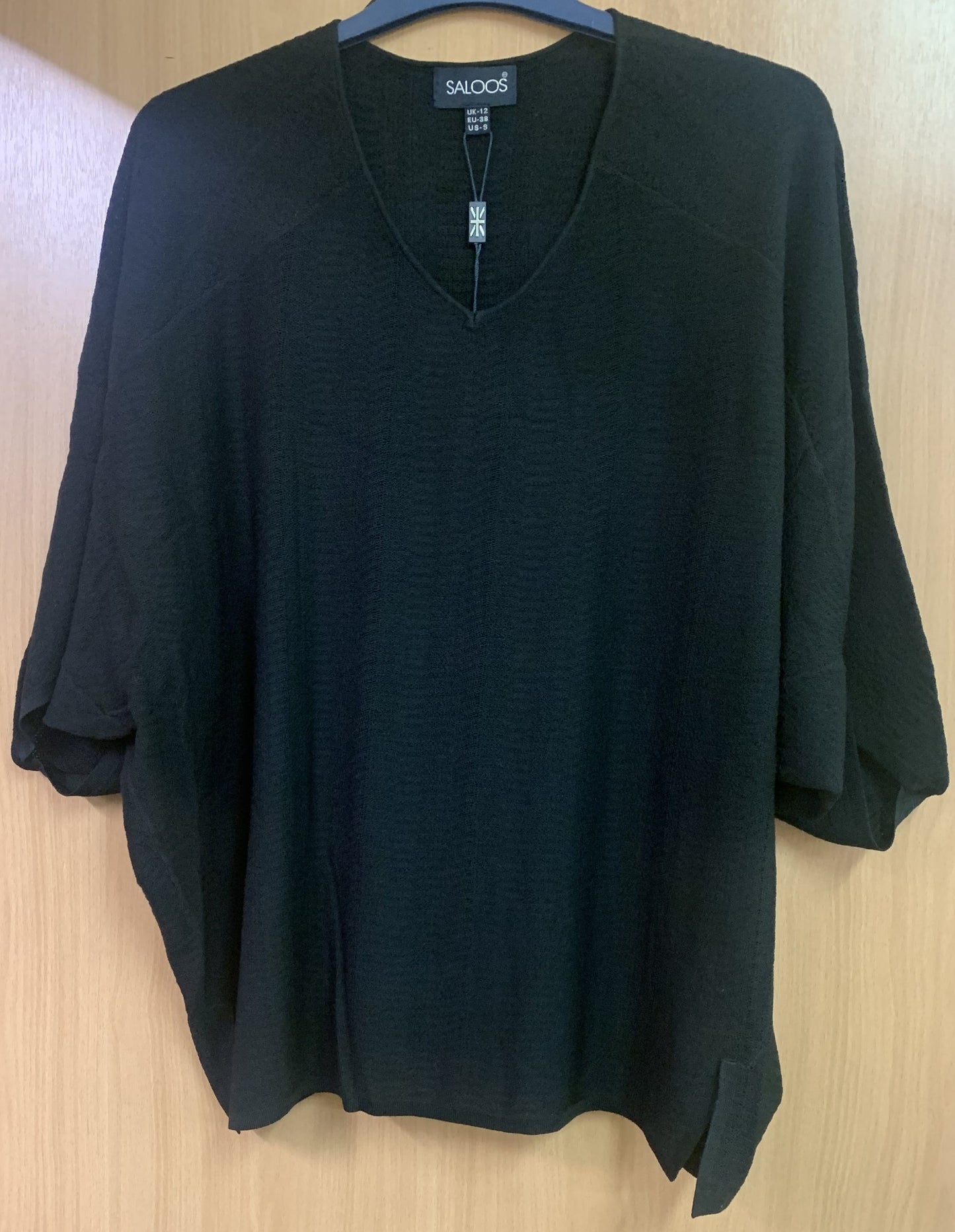 V Neck Ribbed Loose Fit Knitted Top