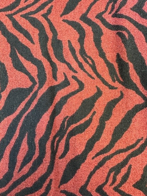 Tiger Print Soft Touch Jacket Inset Top
