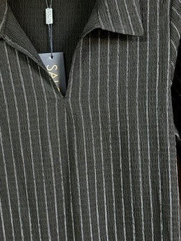 Pinstripe Notch Collar Blouse £7.95