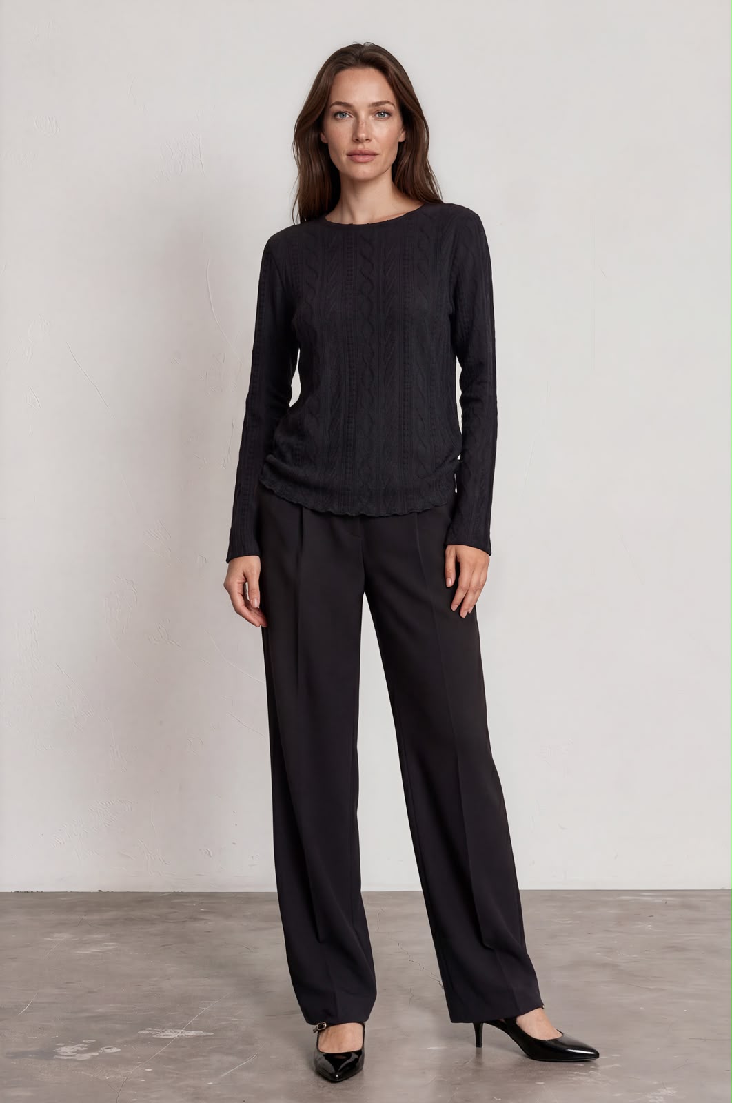 Cable Knit Long Sleeve Top £8.95