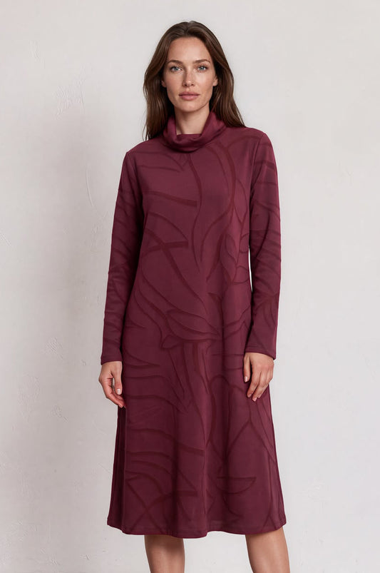 Abstract Leaf Cowl Neck Dress £13.95