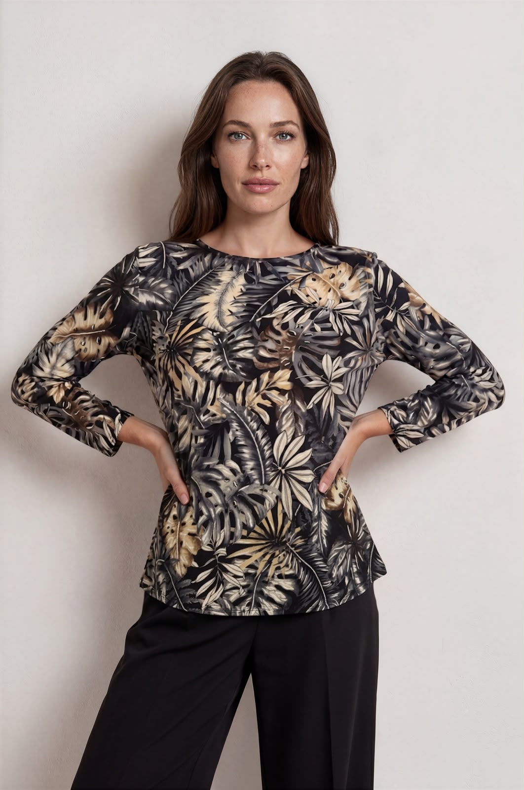 Folliage Print Long Sleeve Top £9.50