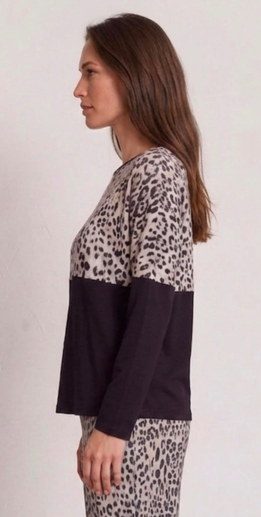 Leopard Colour-Block Stretch Top £8.95