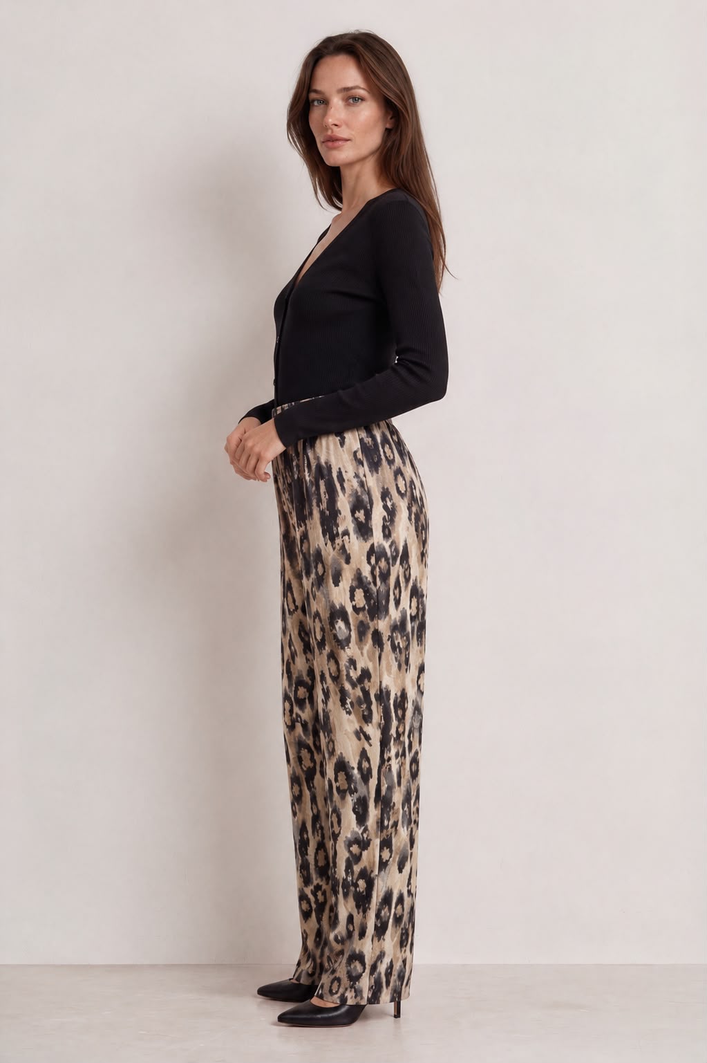 Animal Print Stretch Trousers £10.95