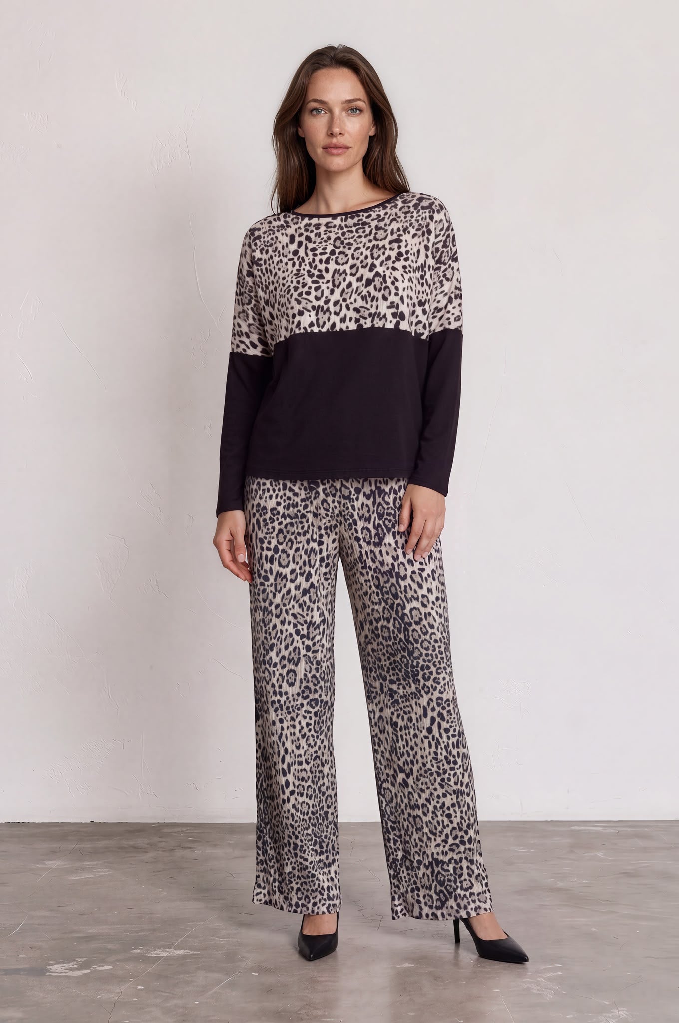 Leopard Colour-Block Stretch Top £8.95