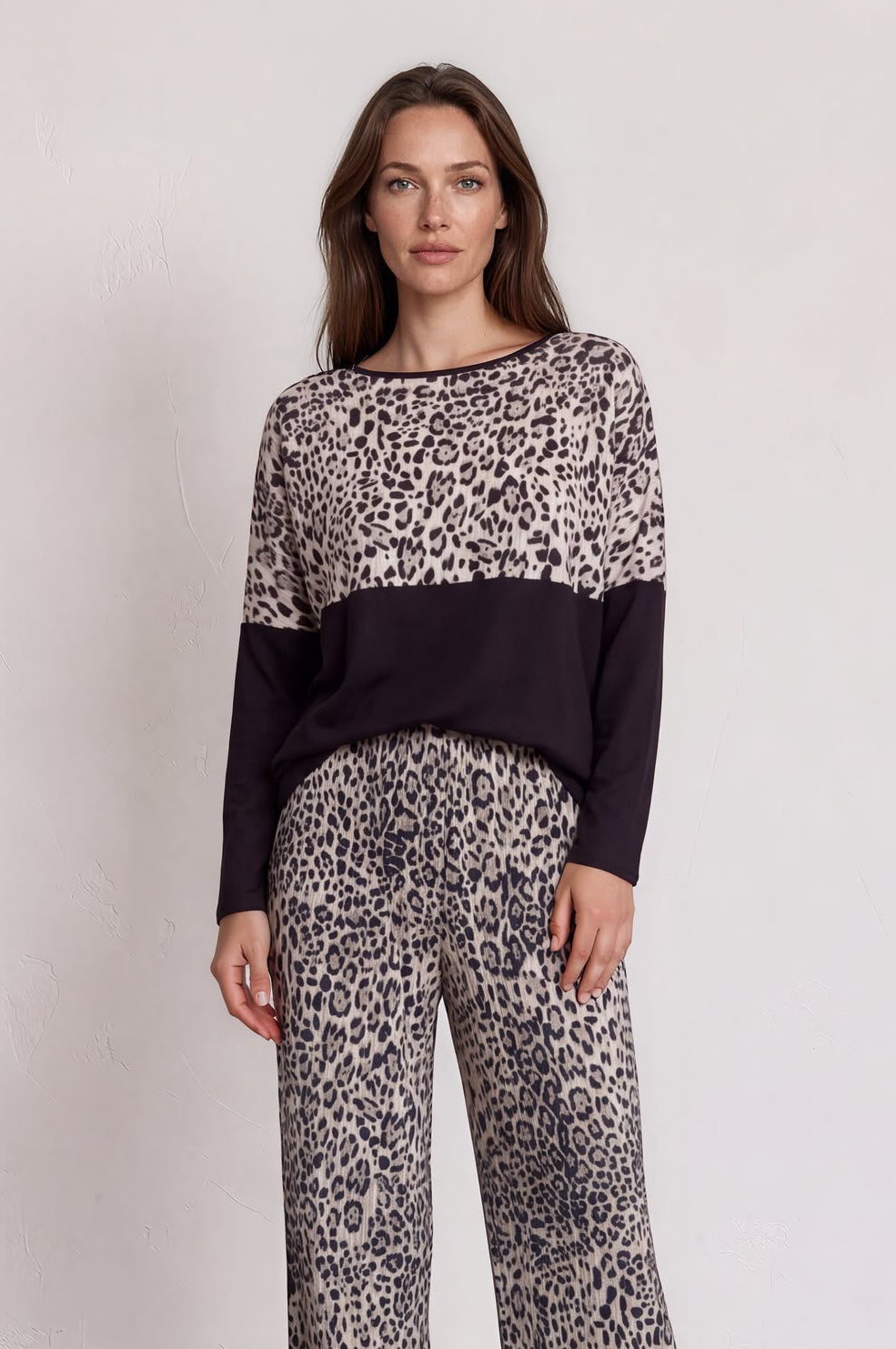 Leopard Colour-Block Stretch Top £8.95