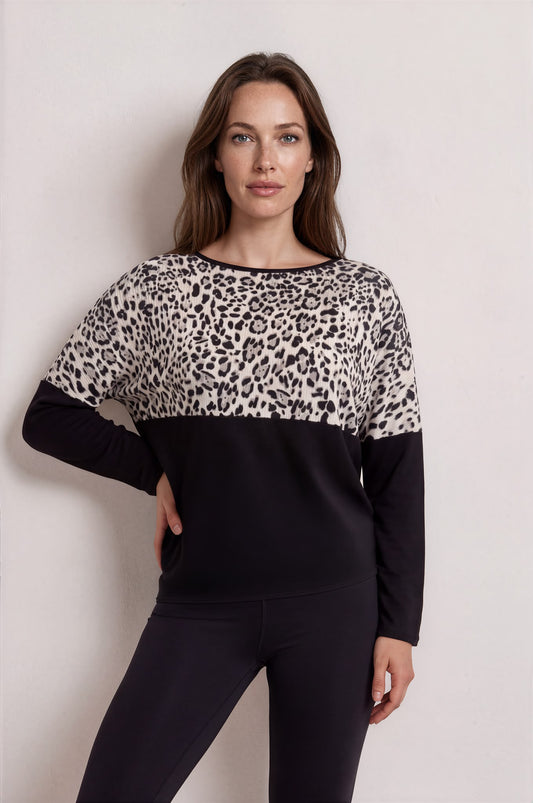 Leopard Colour-Block Stretch Top £8.95